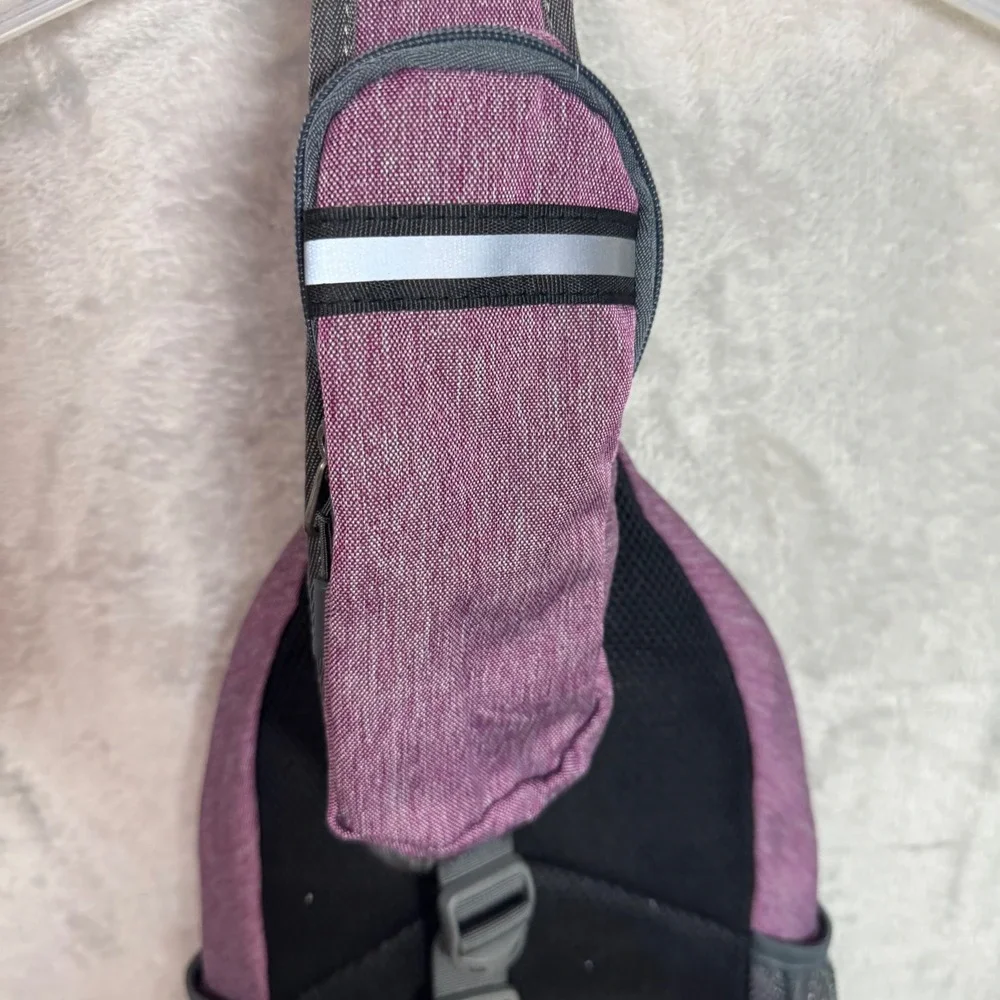 Waterfly Purple Sling Bag Crossbody Backpack Small Hiking Daypack Nylon